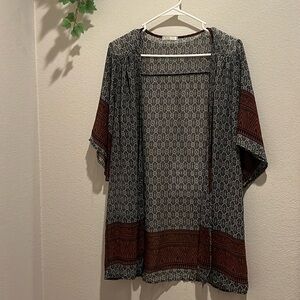 Olive Tree Short Sleeve Kimono